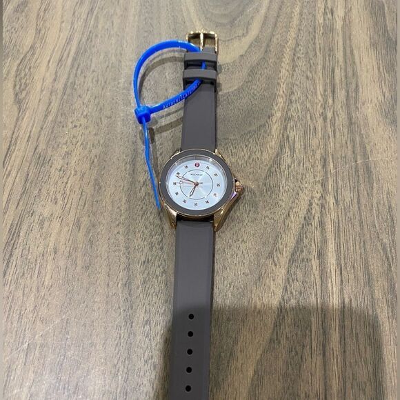 MICHELE Cape Smokey Quartz, Rose Goldtone Stainless Steel & Silicone Strap Watch - Picture 4 of 9